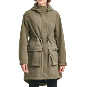 NWT! DKNY Water Resistant Longline Parka Jacket Anorak Coat Women's Small
